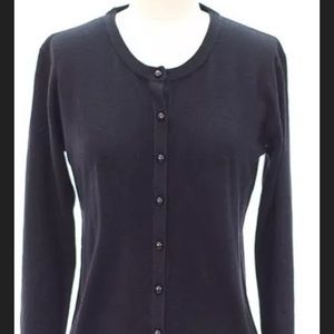 Black Sweater Button Down Cardigan Women's Size M